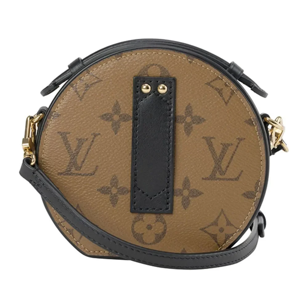 Louis Vuitton Reverse Monogram Boite Chapeau Souple Canvas Shoulder Bag Brown - Picture 2 of 8